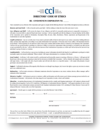 director code of ethics form